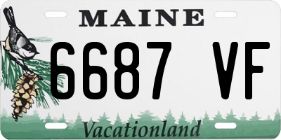 ME license plate 6687VF