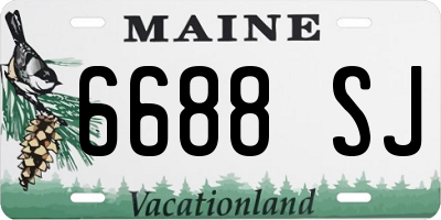 ME license plate 6688SJ