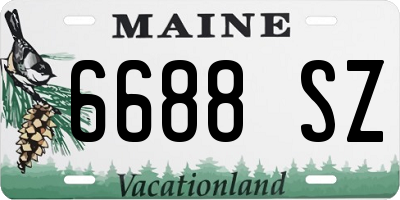 ME license plate 6688SZ