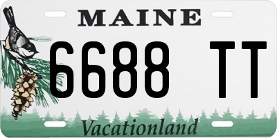 ME license plate 6688TT