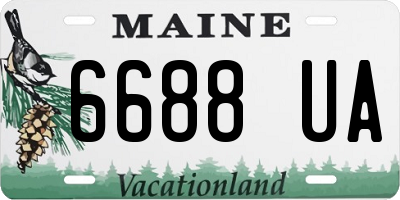 ME license plate 6688UA