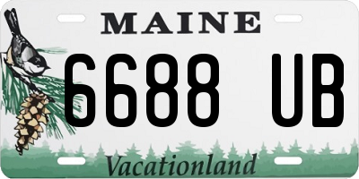 ME license plate 6688UB
