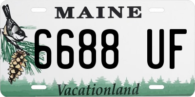 ME license plate 6688UF
