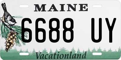 ME license plate 6688UY