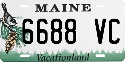 ME license plate 6688VC