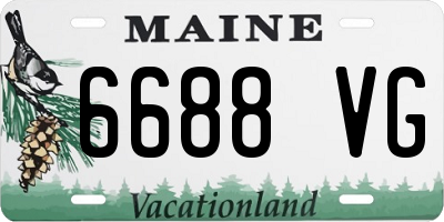ME license plate 6688VG