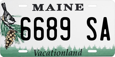 ME license plate 6689SA
