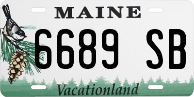 ME license plate 6689SB