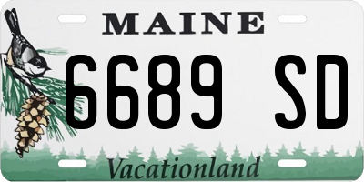 ME license plate 6689SD