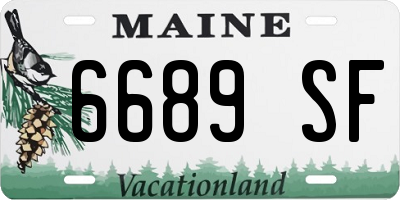 ME license plate 6689SF