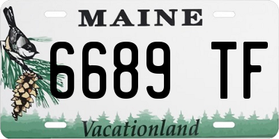 ME license plate 6689TF
