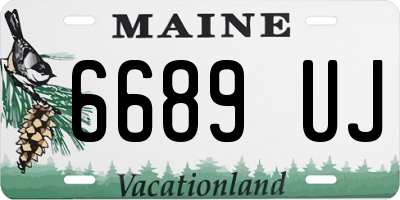 ME license plate 6689UJ