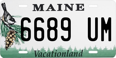 ME license plate 6689UM