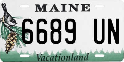 ME license plate 6689UN