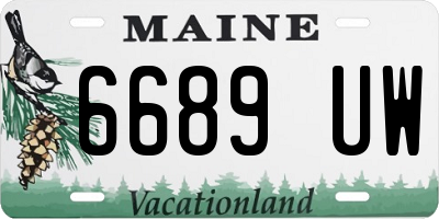 ME license plate 6689UW