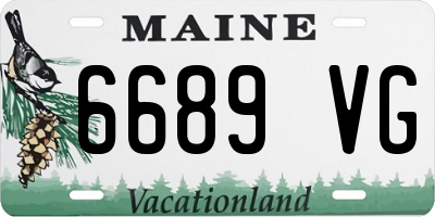 ME license plate 6689VG