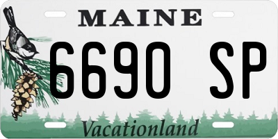ME license plate 6690SP