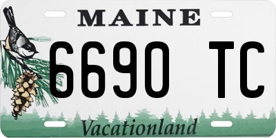 ME license plate 6690TC