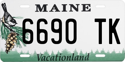 ME license plate 6690TK