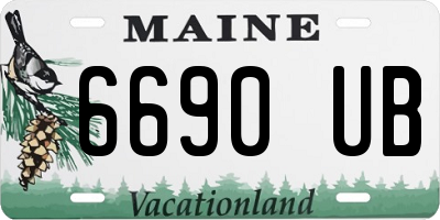 ME license plate 6690UB