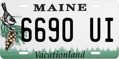 ME license plate 6690UI