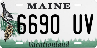 ME license plate 6690UV