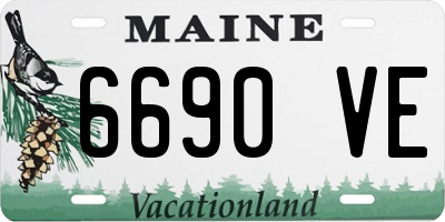 ME license plate 6690VE