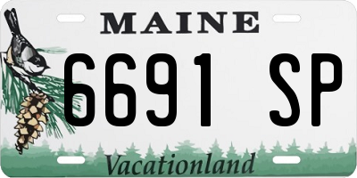 ME license plate 6691SP