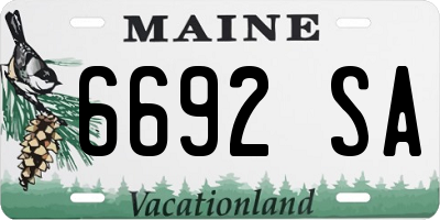 ME license plate 6692SA