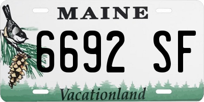 ME license plate 6692SF