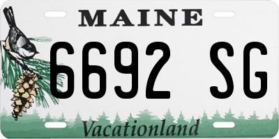 ME license plate 6692SG