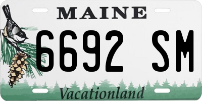 ME license plate 6692SM