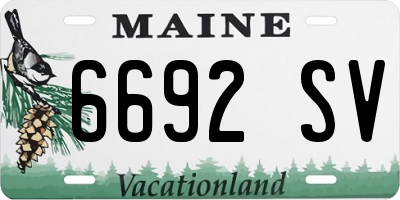 ME license plate 6692SV