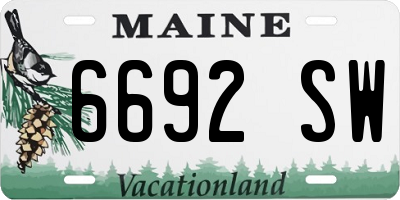 ME license plate 6692SW