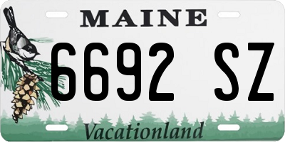 ME license plate 6692SZ