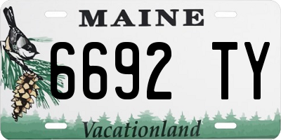 ME license plate 6692TY