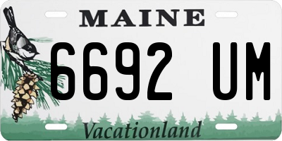 ME license plate 6692UM