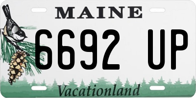 ME license plate 6692UP