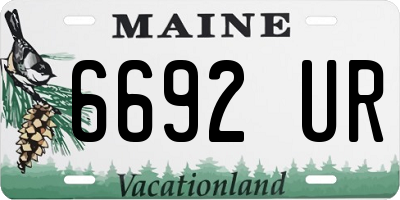 ME license plate 6692UR