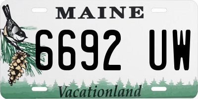 ME license plate 6692UW