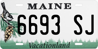 ME license plate 6693SJ