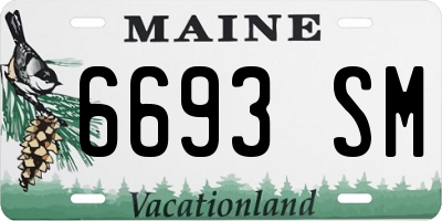 ME license plate 6693SM