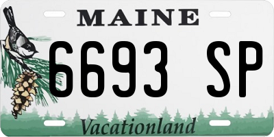 ME license plate 6693SP