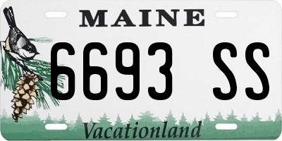 ME license plate 6693SS