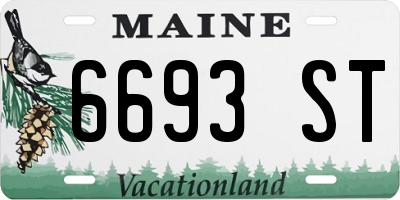ME license plate 6693ST