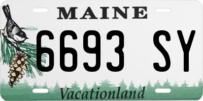 ME license plate 6693SY