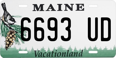 ME license plate 6693UD