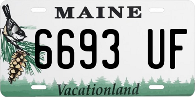 ME license plate 6693UF