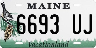 ME license plate 6693UJ