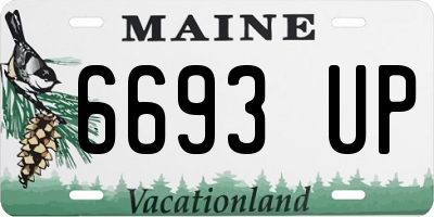 ME license plate 6693UP